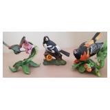 F - THREE LENOX BIRD FIGURINES (A132)
