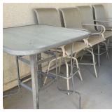F - PATIO TABLE WITH FOUR CHAIRS