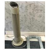 F - OSCILLATING TOWER FAN, BATHROOM SCALE (M89)