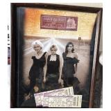 F3 - DIXIE CHICKS MEMENTOS FRAMED 12X14' (A36)