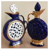 F - TWO VINTAGE CERAMIC DECANTERS (A97)