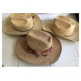 F - LOT OF THREE STRAW HATS (M94)