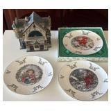 F - ROYAL DOULTON XMAS PLATES, DEPT 56 THEATRE