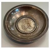 F - VINTAGE STERLING SILVER BOWL 4'DIA (HA15)
