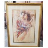 F - GARY BENFIELD 'HARLEQUIN DANCE' ART FRAMED