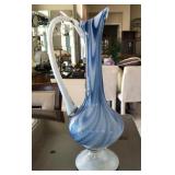 F - ART GLASS PITCHER (A85)