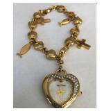 313 - WALTHAM CHARM BRACELET WATCH (A10)