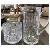 F - CRYSTAL PITCHER & GLASS (A67)