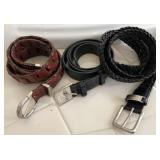 F - LOT OF THREE LEATHER BELTS (M106)