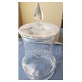 F - CLEAR CRYSTAL BISCUIT JAR (K204)