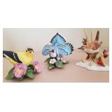 F - THREE LENOX BIRD FIGURINES (A134)