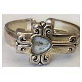 313 - GENEVA PLATINUM CUFF WATCH