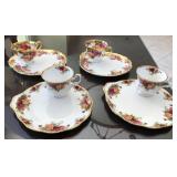 F - ROYAL ALBERT & ROYAL CHELSEA LUNCHEON SETS