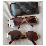F - TWO PAIR SUNGLASSES & CASE (Z20)