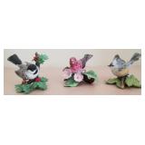 F - THREE LENOX BIRD FIGURINES (A139)