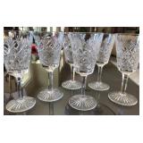F - SIX PIECES STUART CRYSTAL STEMWARE (A51)