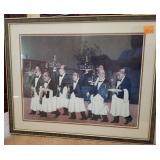 F - GUY BUFFET 'FLOWER BOTTLE BRIGADE' ART FRAMED