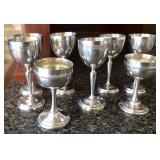 F3 - MIXED VINTAGE CHROME STEMWARE (A153)
