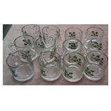 11 - CHRISTMAS HOLLY GLASS MUGS