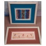 11 - FRAMED ART PRINTS PAIR