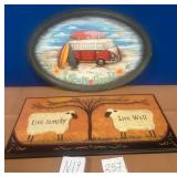 357 - TWO PIECES FRAMED WALL DECOR (N19)