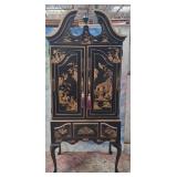 11 - CHINESE BLACK LACQUERWARE CABINET (M109)