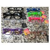 431 - LOT OF BLUE GEM EYE GLASSES (A61)