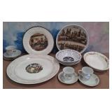 11 - VINTAGE DECORATIVE PLATES AND CUPS