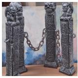 11 - GOTHIC HALLOWEEN COLUMN DECOR SET