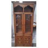 11 - CURIO DISPLAY CABINET WITH CARVED DETAILS