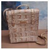 11 - BRAHMIN EMBOSSED LEATHER BACKPACK