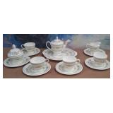 11 - ELEGANT FLORAL TEA SET