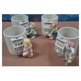 11 - FOUR TRUMP PLAZA CERAMIC MUGS (M142)