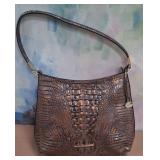 11 - BRAHMIN CROC EMBOSSED HANDBAG