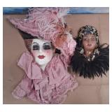 11 - VINTAGE PORCELAIN WALL MASKS