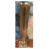 357 - VINTAGE STYLE METAL TRUMPET VASE 47'T (M53)