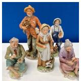 N - LOT OF FIVE COLLECTIBLE FIGURINES (B131)