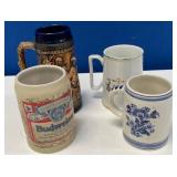 N - LOT OF FOUR COLLECTIBLE STEINS (B127)