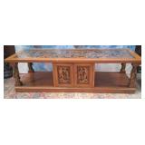 11 - COFFEE TABLE WITH CARVED DETAILS (M114)