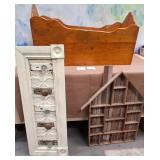 357 - WOODEN WALL DECOR, CURIO SHELF, MORE (N37)