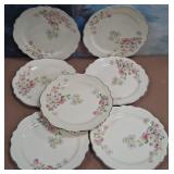 11 - VINTAGE FLORAL CHINA PLATES SET