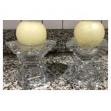 431 - JG CRISTAL DURAND CANDLESTICKS (A67)