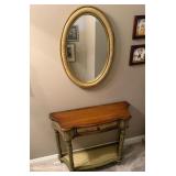 11 - ENTRY TABLE WITH OVAL MIRROR