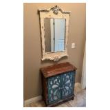 11 - ENTRY DECORATIVE CABINET WITH MIRROR