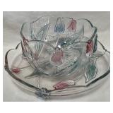 B - MIKASA TIVOLI TULIP BOWL + PLATTER (B20)
