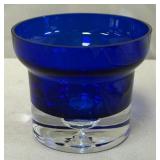 B - STOCKHOLM COBALT BLUE BUBBLE CANDLE HOLDER A31