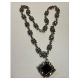 B - STERLING SILVER & MARCASITE NECKLACE (4)