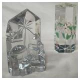 B - 2 CRYSTAL PAPERWEIGHTS (B79)