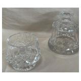 B - CUT CRYSTAL BOWL + BELL JAR CANDY HOLDER (B83)