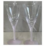 B - SASAKI CRYSTAL WINE GLASSES (A40)